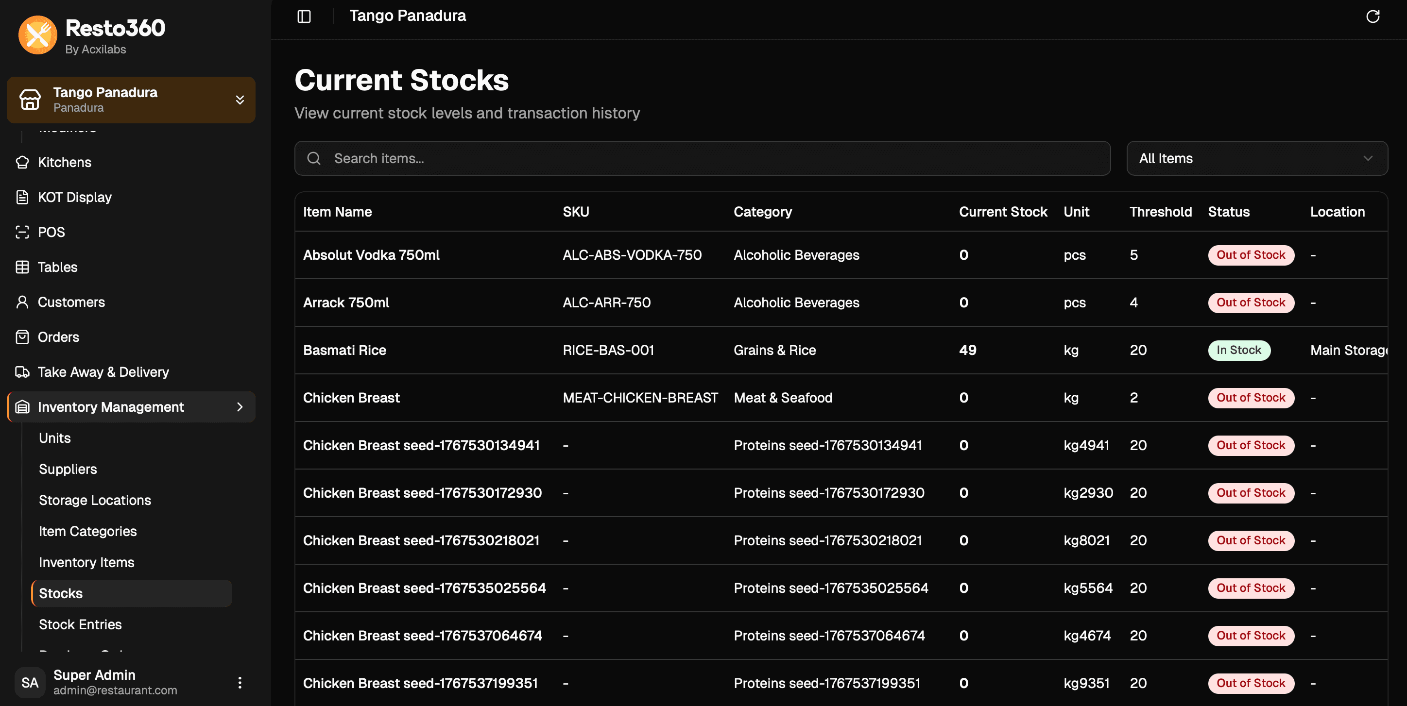 Inventory & Procurement